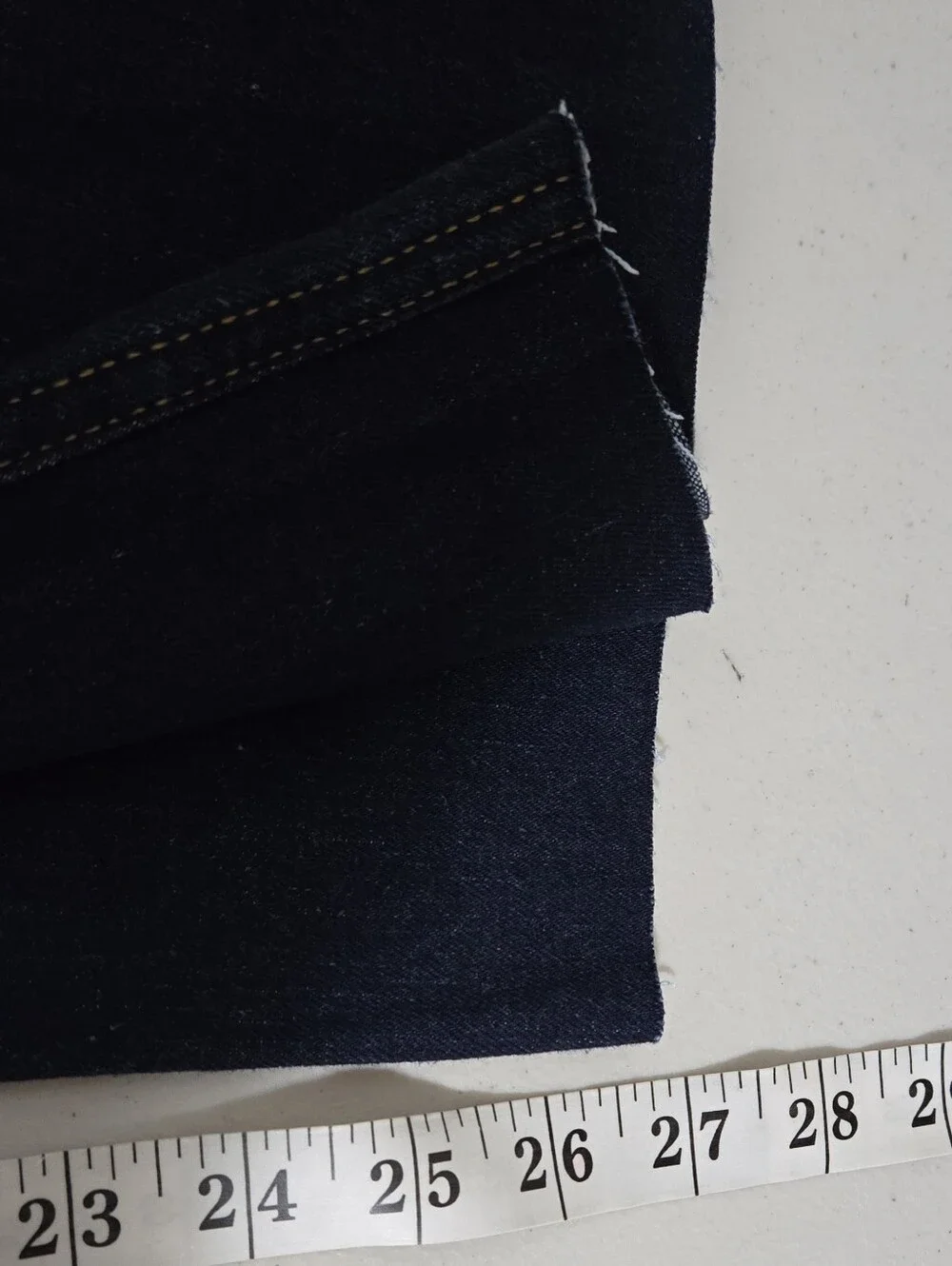 Levis Workwear Fit Raw Hem Men's Dark Blue Straight-Leg Unisex Jeans Size 36
